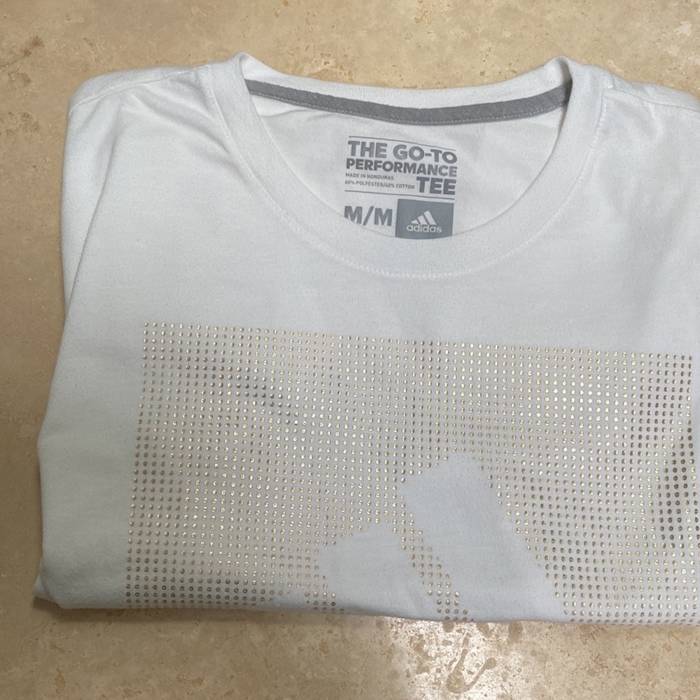 Adidas Size M. White with Gold design. - Picture 6 of 6